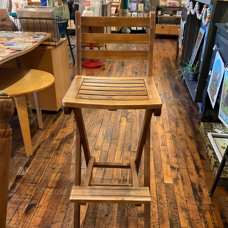 Fixtures - Folding Wood Bar Stool
