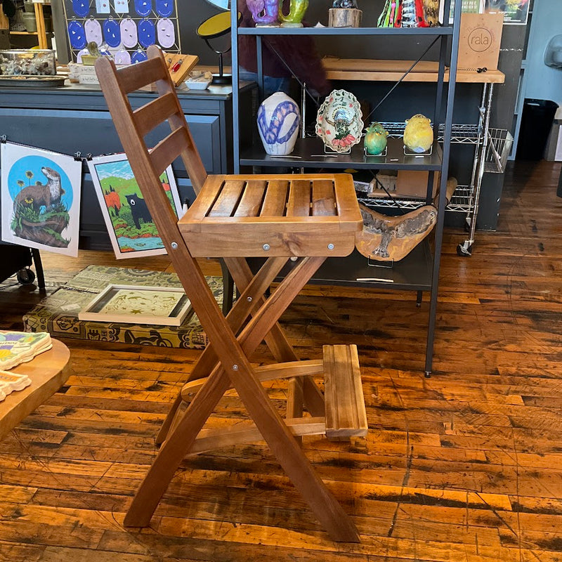 Fixtures - Folding Wood Bar Stool