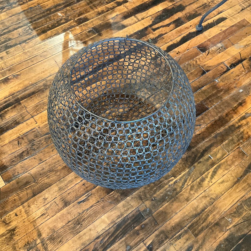 Fixtures - Crate and Barrel Metal Table - Former Reruns Sign!