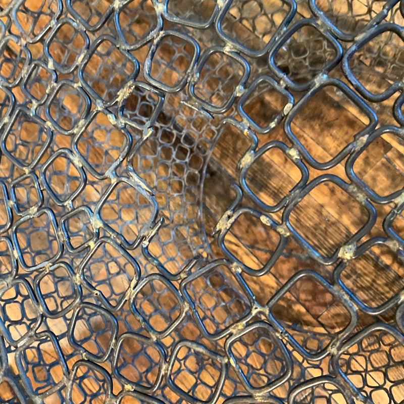 Fixtures - Crate and Barrel Metal Table - Former Reruns Sign!