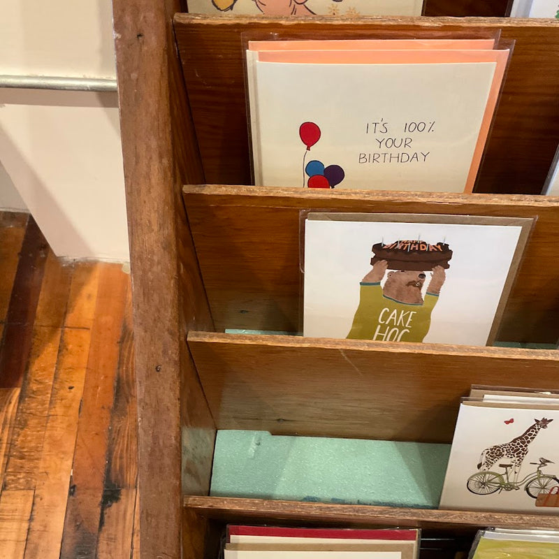 Fixtures - Vintage Wood Card Display w/ 2 Drawers