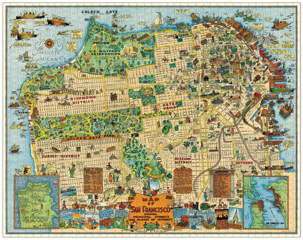 Map of San Francisco - 1000 Piece Puzzle
