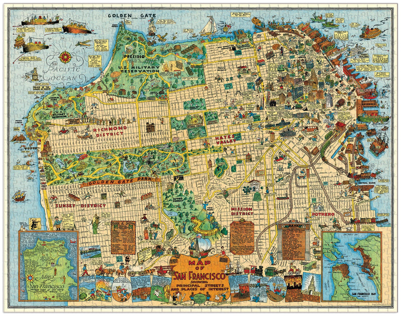 Map of San Francisco - 1000 Piece Puzzle