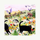 Print - "Two Black Cats" - 8 x 8
