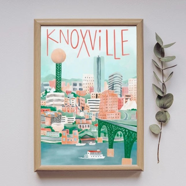 Knoxville Watercolor City - 12 x 18