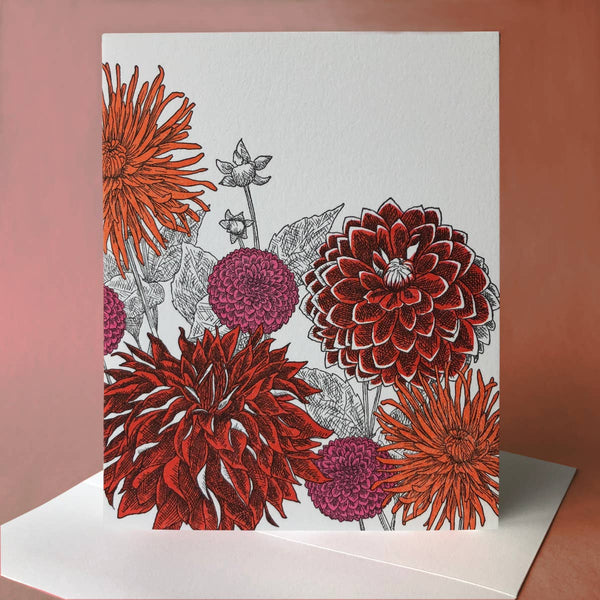 Dahlia Birthday Card