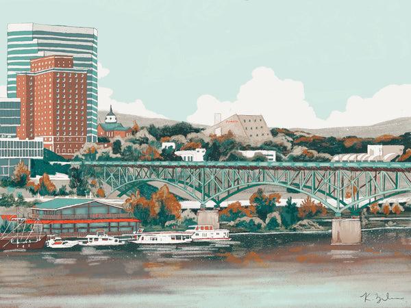 Gay St. Bridge Knoxville Print
