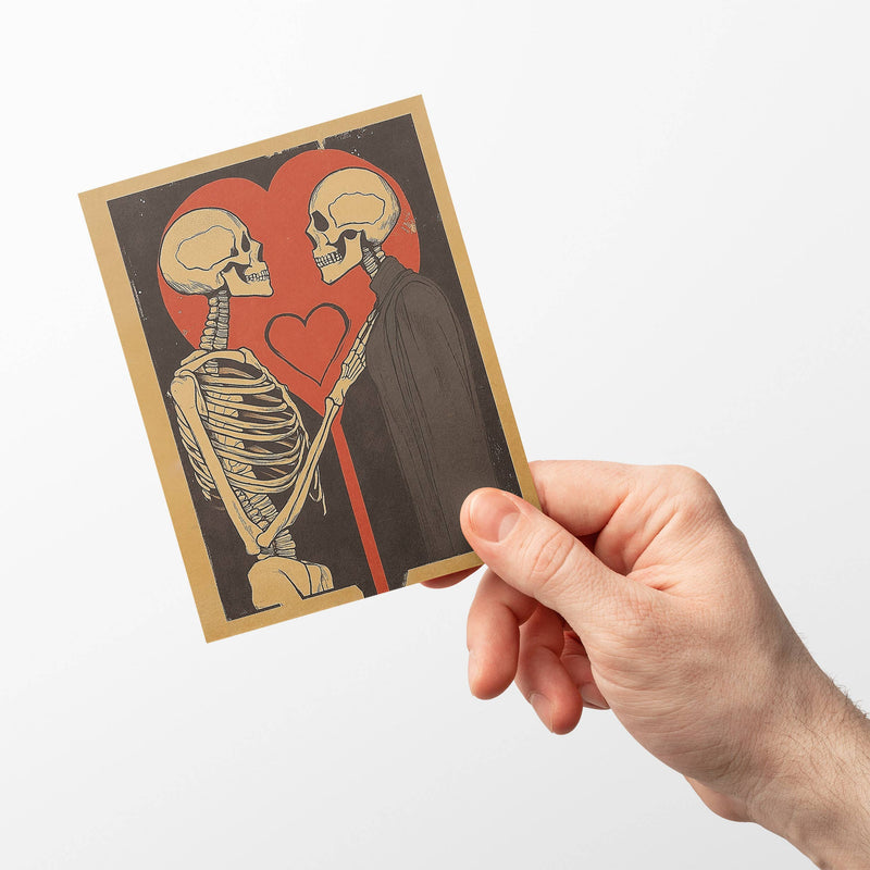 Skeletons in love Card