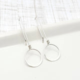 Sterling Silver Threader Hoop Earrings - Handmade Earrings