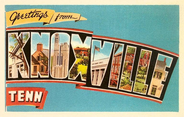 Magnet TN-242 Greetings from Knoxville, Tennessee Blue