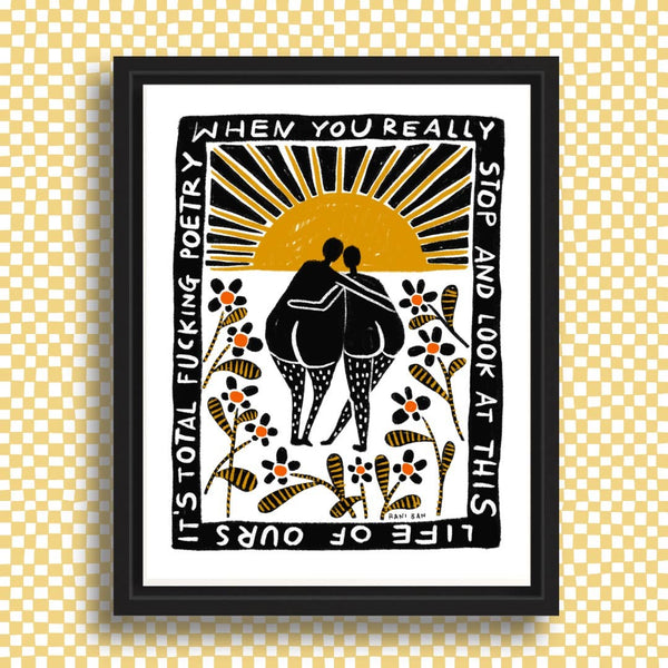 TOTAL F*CKING POETRY Art Print - 8.5 x 11 - Rani Ban