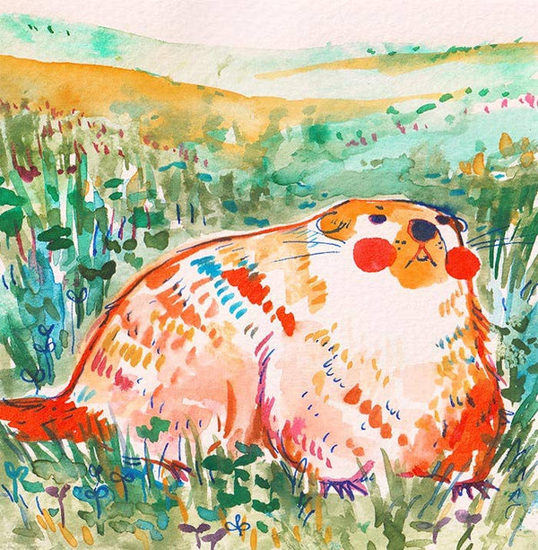 Print - "Groundhog" - 8 x 8