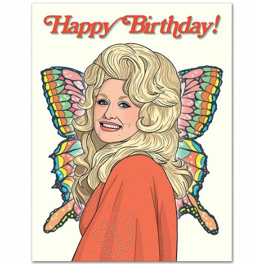 Dolly Butterfly Birthday Card