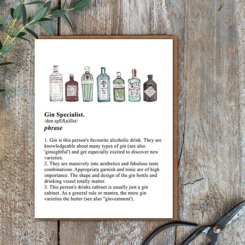 Gin Specialist Birthday Card