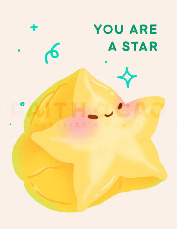 Star fruit Encouragement Card