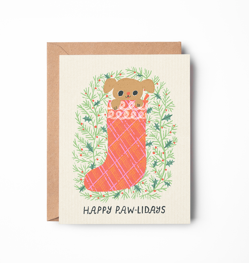 Happy Paw-lidays | Holiday Card for Dog Lovers
