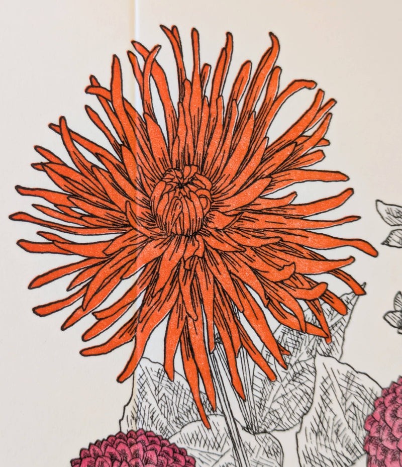 Dahlia Birthday Card