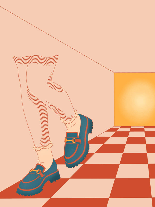Checkers and Shoes Print - 5 x 7