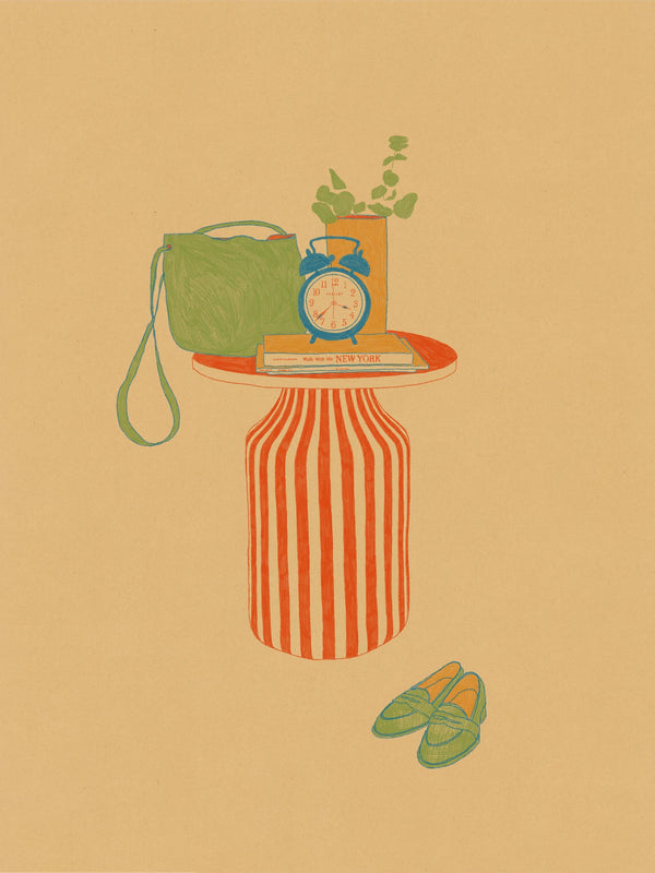 Table and Clock Print - 5 x 7