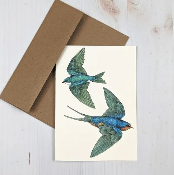 Swooping Swallows Card