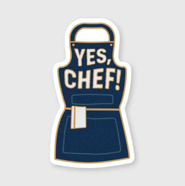 Yes Chef Apron Sticker