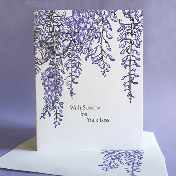 Wisteria Sympathy Card