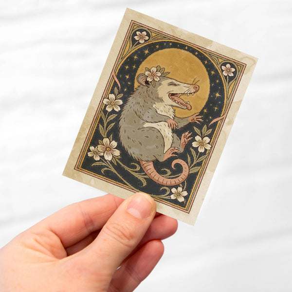 Art Nouveau Celestial Possum Sticker