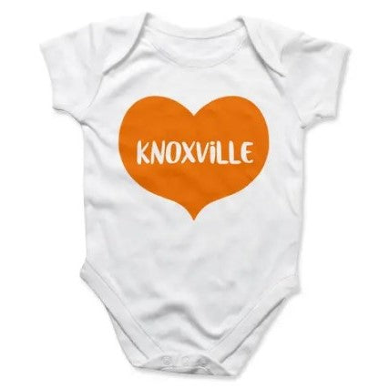 Knoxville Orange Heart Onesie