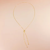 Cold Gold Infinity Bolo Necklace - Gold