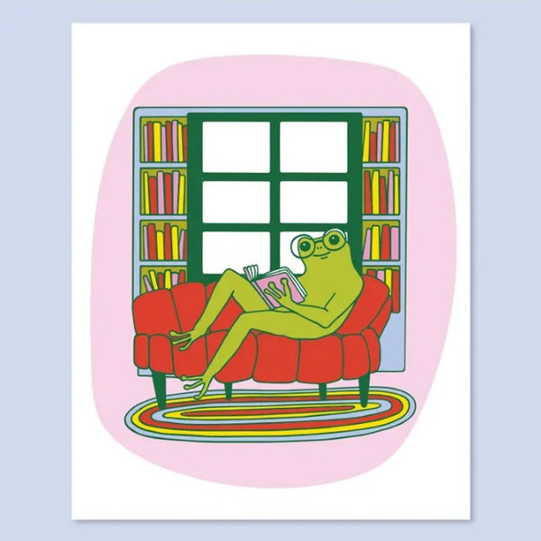 Reading Frog Print