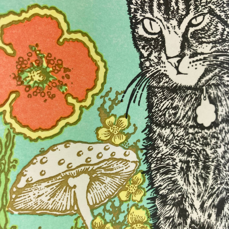I've Been Thinking About You Cat & Flowers