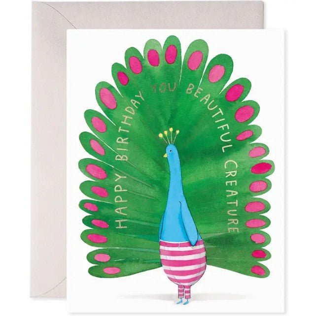 Peacock Birthday Card