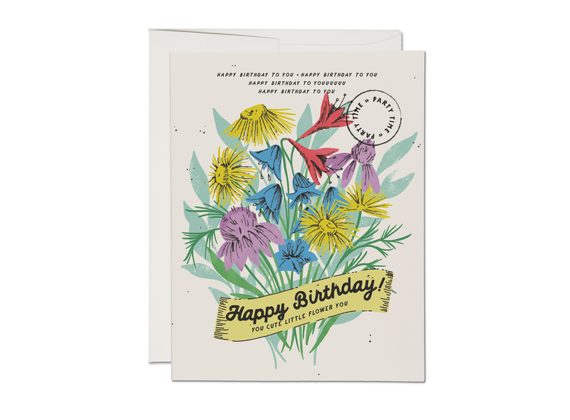Birthday - Cute Little Flower greeting card
