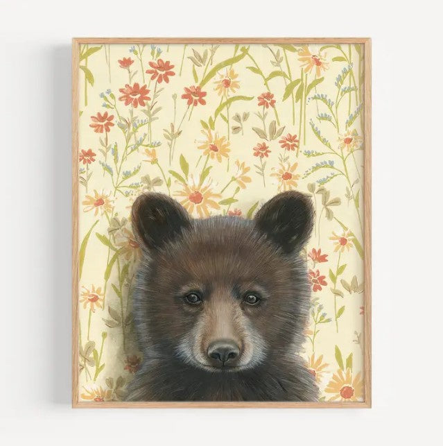 Floral Bear Print