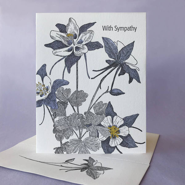 Columbine Sympathy Card