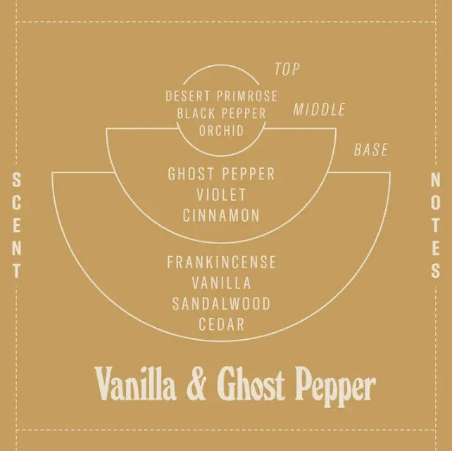 Vanilla and Ghost Pepper Candle - 7.2oz