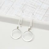 Sterling Silver Threader Hoop Earrings - Handmade Earrings