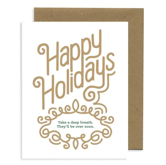 Happy Holidays Deep Breath Card