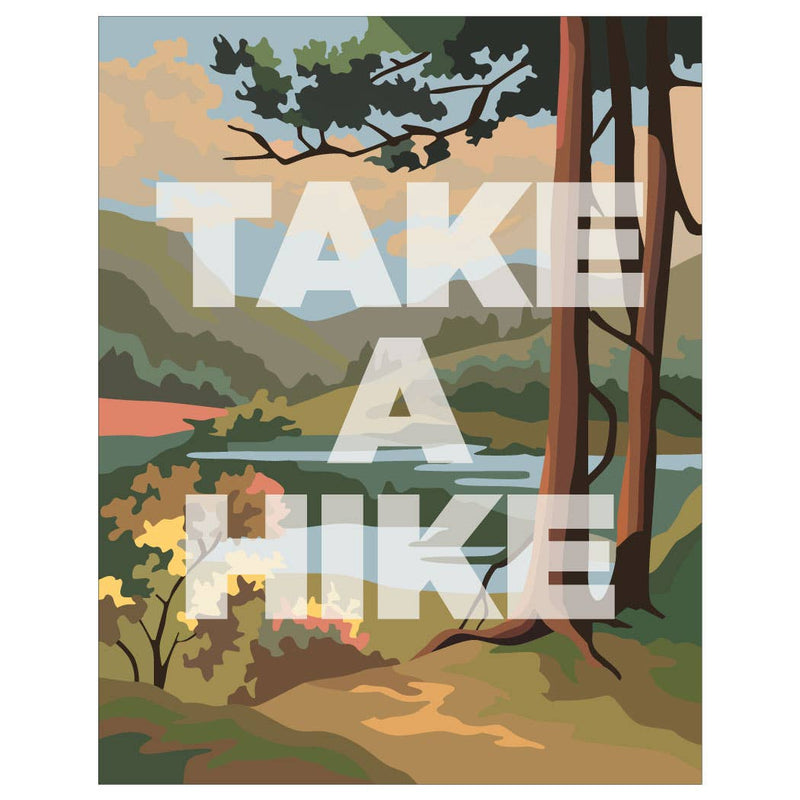 Take A Hike PBN Style Woodland Scene Magnet