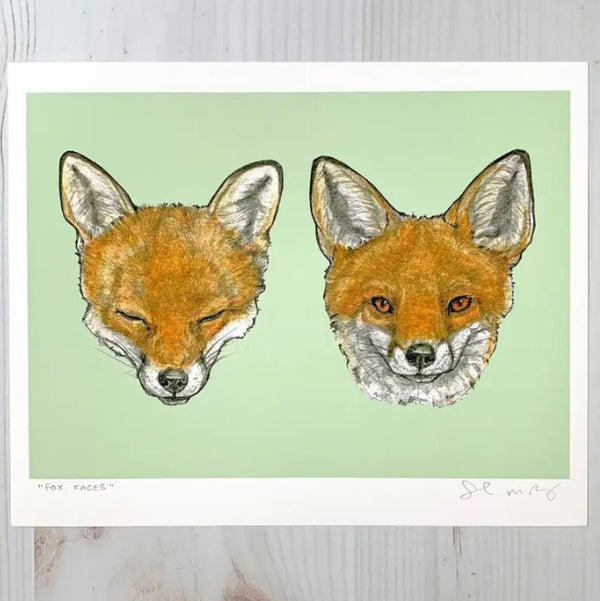 Fox Faces Print