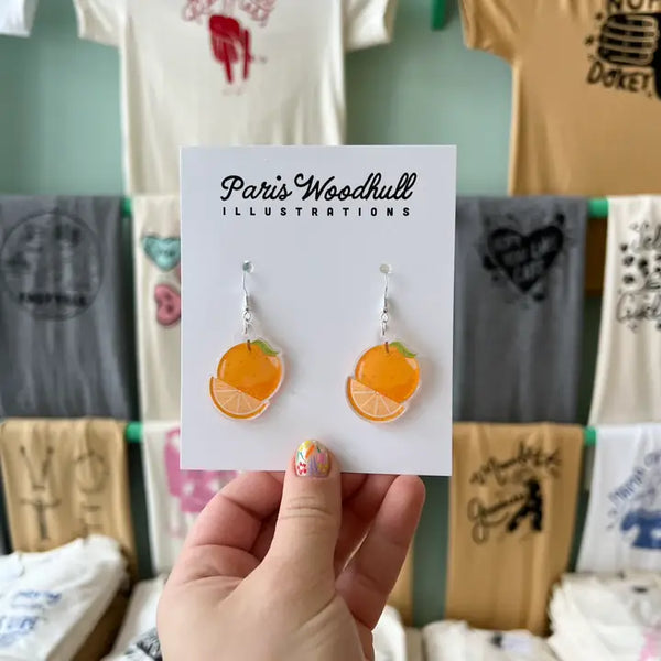 Orange Earrings - Paris Woodhull
