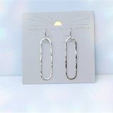 Sterling Silver and Brass Geometric Threaders- Oval
