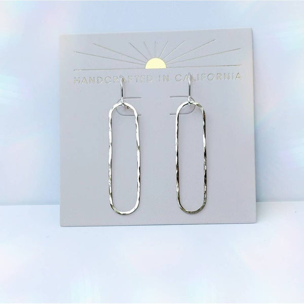 Sterling Silver and Brass Geometric Threaders- Oval
