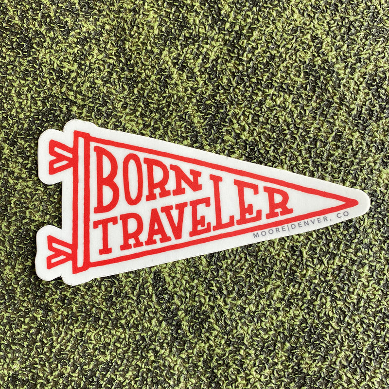 BORN TRAVELER - STICKER