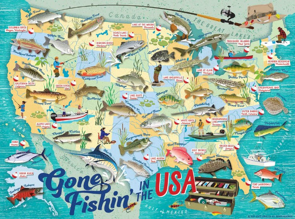 Gone Fishin' in the USA Puzzle