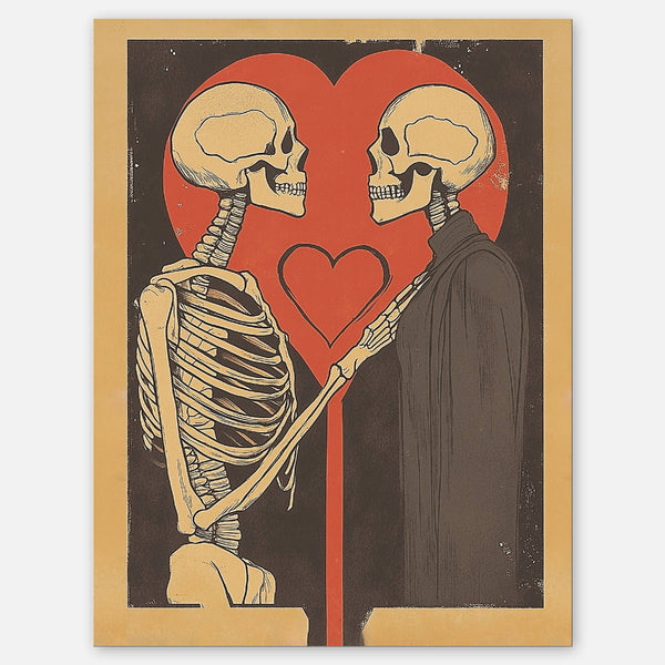 Skeletons in love Card