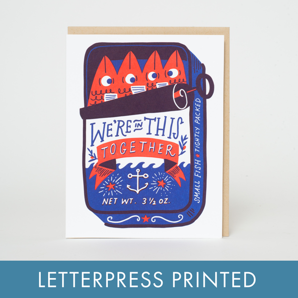 Sardines Friendship Letterpress Card