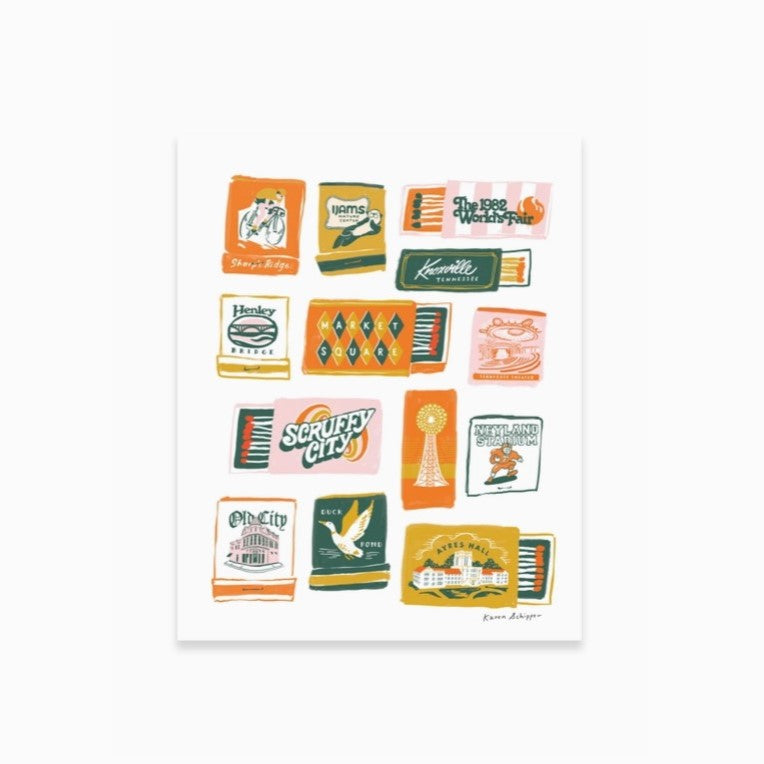 Knoxville Matchbook Print - Karen Schipper