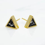 Night Sky Tri Earrings - Cold Gold