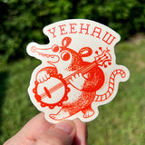 Banjo Yeehaw Possum Sticker